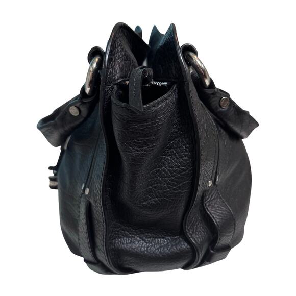 Auth. Celine Bittersweet Black Hobo Slouchy Textured Leather Handbag W/COA - Picture 13 of 16